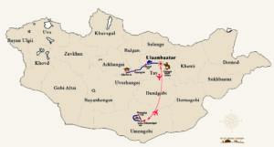 Naadam fest route